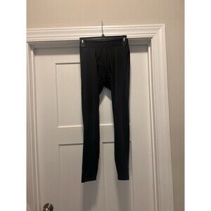 REI Mens Black Lightweight Base Layer Bottoms Ankle Pants Hike Camp Size Small